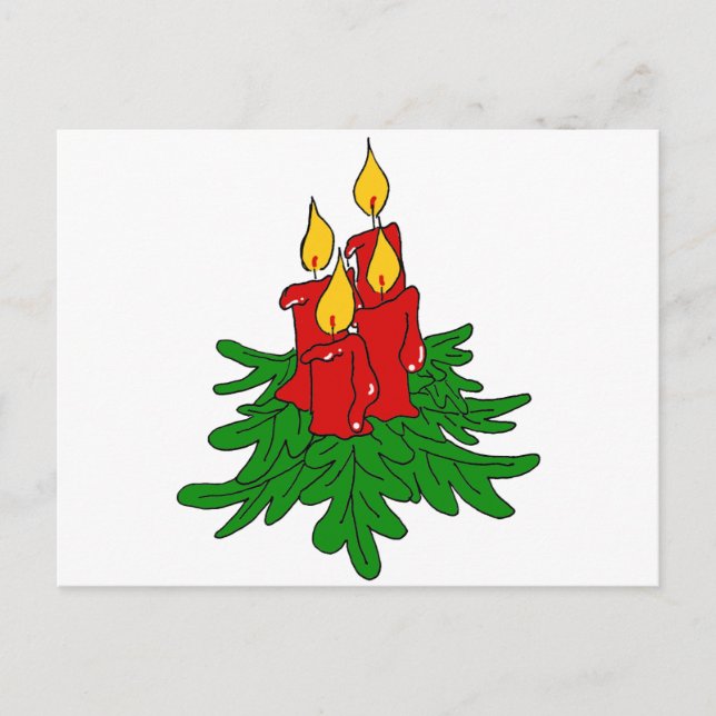 Cartes Pour Fêtes Annuelles bougies de noël (Devant)