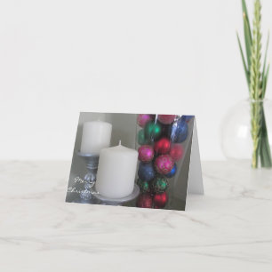 Cartes Pour Fêtes Annuelles Bougies et décorations de Noël colorées