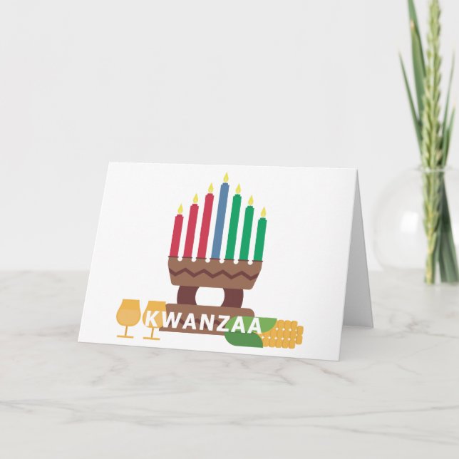 Cartes Pour Fêtes Annuelles bougies joyeux kwanzaa (Devant)