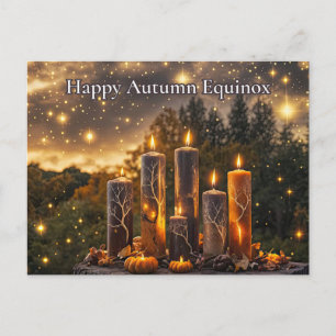 Cartes Pour Fêtes Annuelles Bougies Mystiques de l'Équinoxe d'Automne