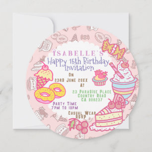 Cartes Pour Fêtes Annuelles Boulangerie sucrée et Pêche à la boisson