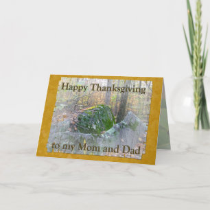 Cartes Pour Fêtes Annuelles Boulders Woodland Maman & Papa Thanksgiving