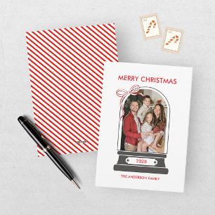 Cartes Pour Fêtes Annuelles Boule à neige Boule à neige rouge Noël