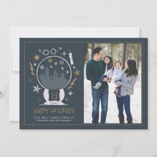 Cartes Pour Fêtes Annuelles Boule à neige HOGWARTS™ - Joyeuses Fêtes - Photo