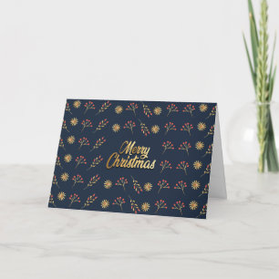 Cartes Pour Fêtes Annuelles Boule blanche et dorée avec un joyeux Noël enneigé