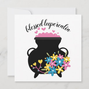 Cartes Pour Fêtes Annuelles Boule de Coeur Floral Sorcière Cauldron Lupercalia