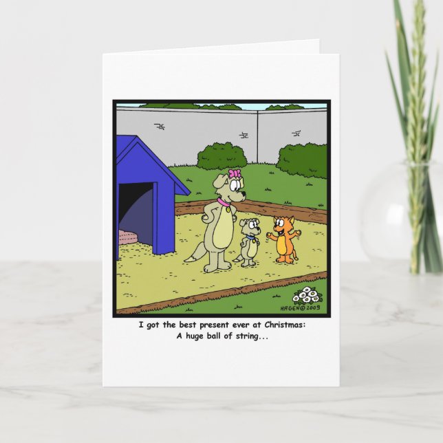 Cartes Pour Fêtes Annuelles Boule de cordes pour Noël (Devant)