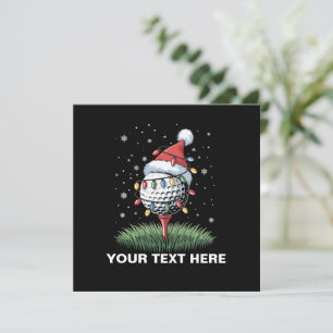 Cartes Pour Fêtes Annuelles Boule de golf personnalisée Arbre de Noël Chapeau 
