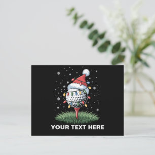 Cartes Pour Fêtes Annuelles Boule de golf personnalisée Chapeau de Père Noël s