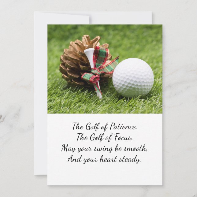 Cartes Pour Fêtes Annuelles Boule de golf pour Noël (Devant)