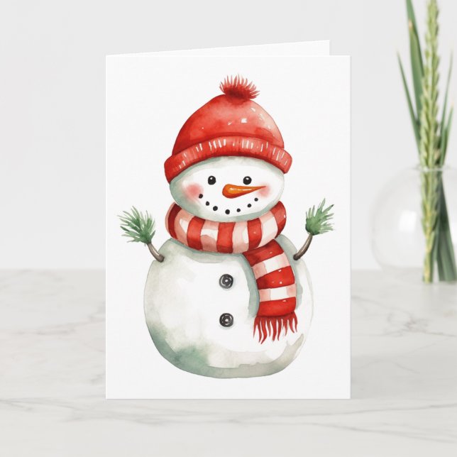 Cartes Pour Fêtes Annuelles Boule de neige de Noël adorable avec sapin VIDE  (Devant)