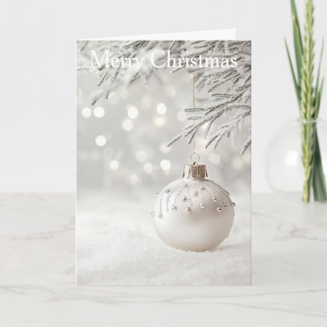 Cartes Pour Fêtes Annuelles Boule de Noël (Devant)