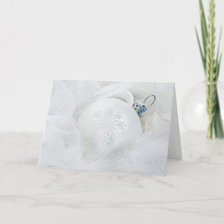 Cartes Pour Fêtes Annuelles Boule de Noël blanc