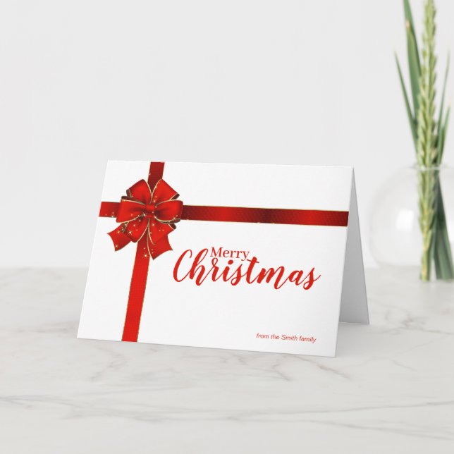 Cartes Pour Fêtes Annuelles Boule de Noël étincelante (Devant)