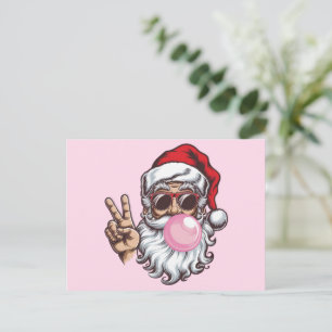 Cartes Pour Fêtes Annuelles Boule de Noël Retro Père Noël Vintage