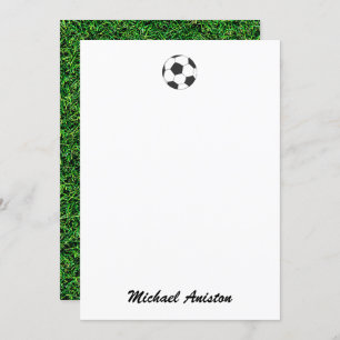 Cartes Pour Fêtes Annuelles Boule de soccer moderne et tendance personnalisée