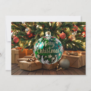 Cartes Pour Fêtes Annuelles Boule en cristal de Noël