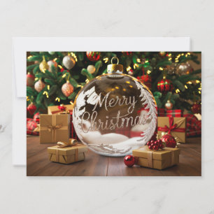 Cartes Pour Fêtes Annuelles Boule en cristal de Noël 3