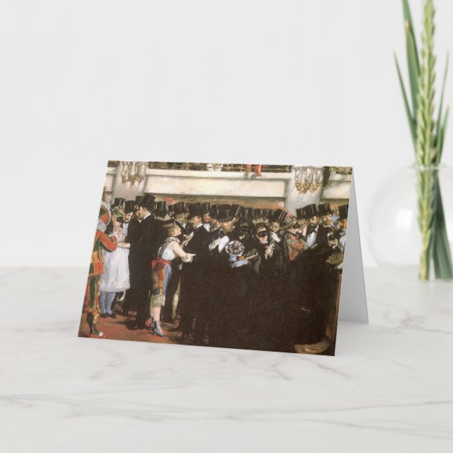 Cartes Pour Fêtes Annuelles Boule masquée à l'Opéra par Edouard Manet (Devant)
