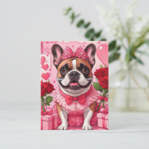 Cartes Pour Fêtes Annuelles Bouledogue français amoureux