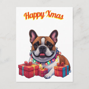 Cartes Pour Fêtes Annuelles Bouledogue français Bulldog français Noël