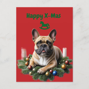 Cartes Pour Fêtes Annuelles Bouledogue français Bulldog français Noël