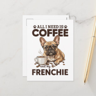 Cartes Pour Fêtes Annuelles Bouledogue Français Café Frenchie Chien