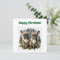 Bouledogue français Couronne de Noël Bulldog