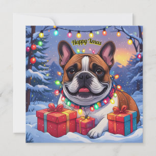 Cartes Pour Fêtes Annuelles Bouledogue français French Bulldog Noël 