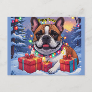 Cartes Pour Fêtes Annuelles Bouledogue français French Bulldog Noël