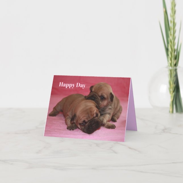 Cartes Pour Fêtes Annuelles Bouledogue français Happy Day French Bulldog (Devant)