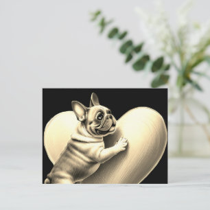 Cartes Pour Fêtes Annuelles Bouledogue français je t'aime pour la Saint-Valen