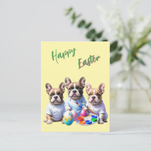 Cartes Pour Fêtes Annuelles Bouledogue français Joyeuses Pâques Bouledogue Fra