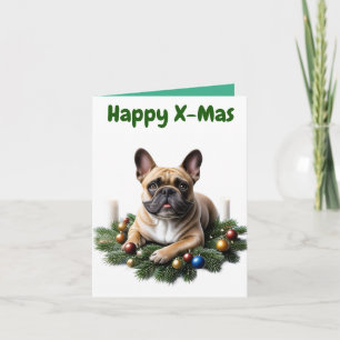 Cartes Pour Fêtes Annuelles Bouledogue français Noël Bulldog français