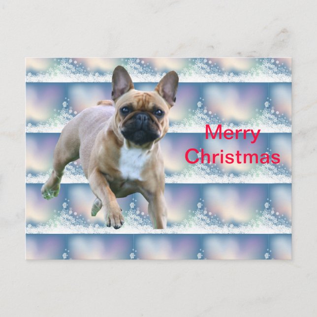 Cartes Pour Fêtes Annuelles Bouledogue français Noël Cadeaux (Devant)