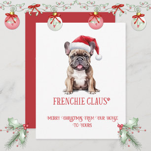 Cartes Pour Fêtes Annuelles Bouledogue Français Noël Fantaisiste  
