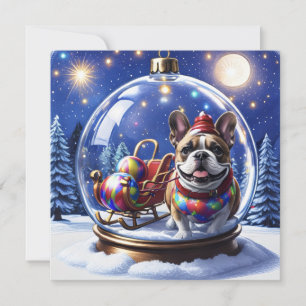 Cartes Pour Fêtes Annuelles Bouledogue français Noël French Bulldog