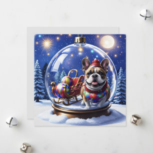 Cartes Pour Fêtes Annuelles Bouledogue français Noël French Bulldog