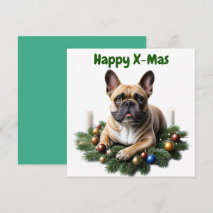 Cartes Pour Fêtes Annuelles Bouledogue français Noël French Bulldog