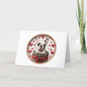 Cartes Pour Fêtes Annuelles Bouledogue français pour la Saint-Valentin