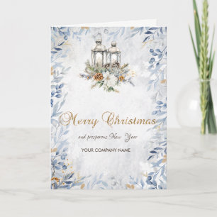 Cartes Pour Fêtes Annuelles Boules de branches de pin Bougie Flocons de neige 