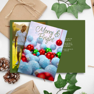 Cartes Pour Fêtes Annuelles Boules de golf et ornements brillants ・ Photo de f