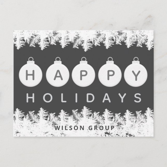 Cartes Pour Fêtes Annuelles Boules de Noël Frost logo de l'entreprise (Devant)