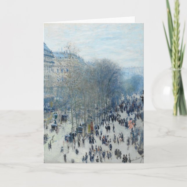 Cartes Pour Fêtes Annuelles Boulevard des Capucines par Claude Monet (Devant)