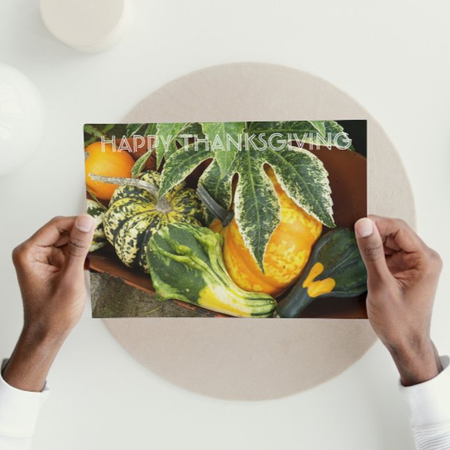 Cartes Pour Fêtes Annuelles Bountiful Harvest Squash Photo Thanksgiving (In Situ)