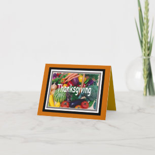 Cartes Pour Fêtes Annuelles Bountiful Harvest Thanksgiving Holiday Card