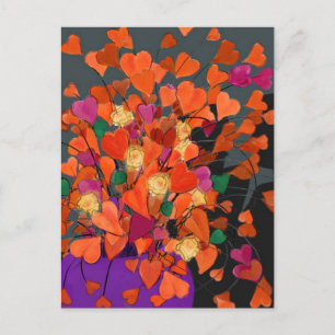 Cartes Pour Fêtes Annuelles Bouquet de Coeurs - Valentine