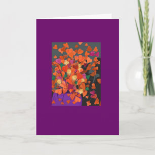 Cartes Pour Fêtes Annuelles Bouquet de Coeurs - Valentine