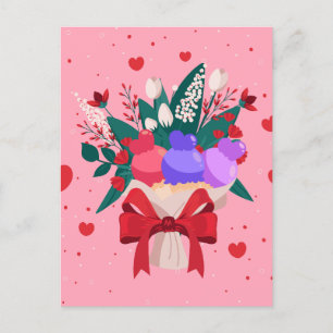 Cartes Pour Fêtes Annuelles Bouquet de crème glacée romantique Fleurs mignonne