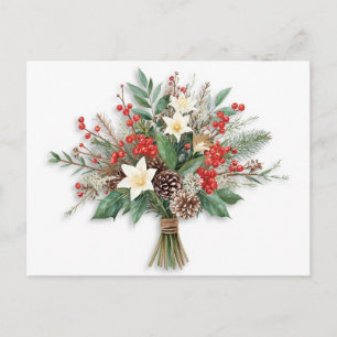 Cartes Pour Fêtes Annuelles Bouquet de Fêtes à l'Aquarelle